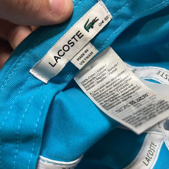 Lacoste Men's Blue and Green Hat - Picture 3 of 3